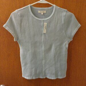 Madewell cropped short sleeve waffle tee, Small